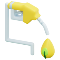 biofuel 3d render icon illustration png