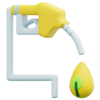 biofuel 3d render icon illustration png