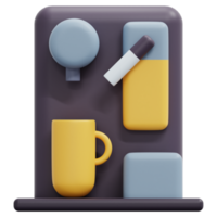 koffie machine 3d geven icoon illustratie png