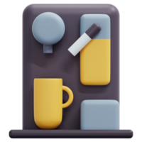 coffee machine 3d render icon illustration png