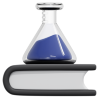 illustration de l'icône de rendu 3d de chimie png