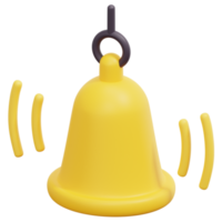 bell 3d render icon illustration png