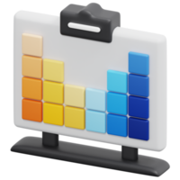 periodic table 3d render icon illustration png