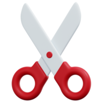 scissors 3d render icon illustration png