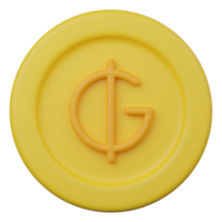 guarani coin 3d icon png