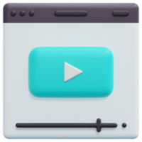 video marketing 3d render icon illustration png