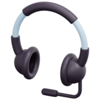 headset 3d render icon illustration png