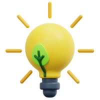 ilustración de icono de render 3d de energía ecológica png
