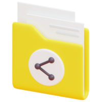 folder 3d render icon illustration png