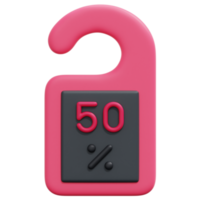 door hanger 3d render icon illustration png