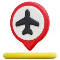 ilustração de ícone de renderização 3d do aeroporto png