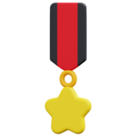 ilustração de ícone de renderização 3d de medalha png