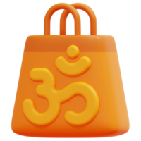 shopping bag 3d render icon illustration png