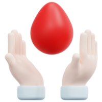 ilustración de icono de render 3d de donación de sangre png