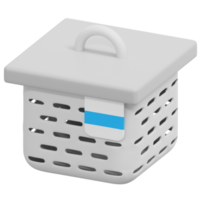 hamper 3d render icon illustration png