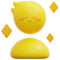 relieved 3d render icon illustration png