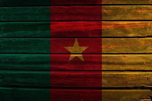 3d bandera de Camerún en madera foto