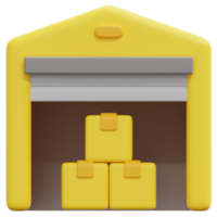 warehouse 3d render icon illustration png