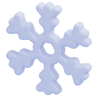 illustration d'icône de rendu 3d flocon de neige png