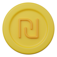 shekel coin 3d icon png