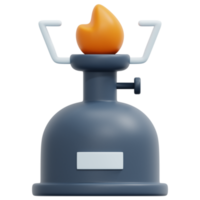 camping gas 3d render icono ilustración png
