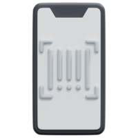 Barcode scannen 3D-Render-Icon-Illustration png