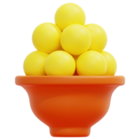 illustration de l'icône de rendu 3d laddu png