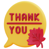 thank you 3d render icon illustration png