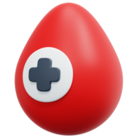 blood drop 3d render icon illustration png