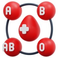 blood type 3d render icon illustration png