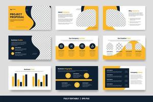 Minimal Business Presentation slides and Project proposal template