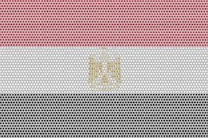 3D Flag of Egypt on metal photo