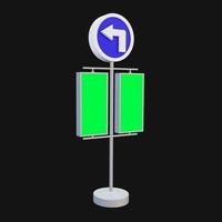 3d render illustration traffic sign photo