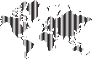 mapa del mundo vectorial poligonal sobre fondo transparente. png