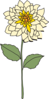 Gekritzel-Freihand-Skizze-Zeichnung der Blume. png