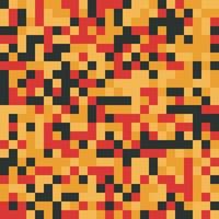 Background in 8 bit format orange and black colors vector