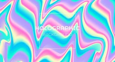 Abstract trendy holographic background. Colorful gradient design. Vector illustration