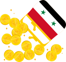 Siria mano disegnato bandiera, siriano libbra mano disegnato png