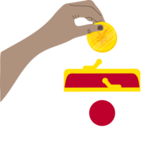 bandeira desenhada à mão do japão, iene japonês desenhado à mão png