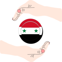 syrien handgezeichnete flagge, syrisches pfund handgezeichnet png