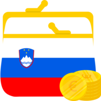 bandeira desenhada à mão da eslovénia, eur desenhada à mão png
