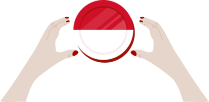 indonesische flagge hand gezeichnet. indonesische rupiah hand gezeichnet png