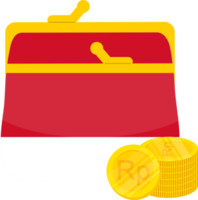 indonesische flagge hand gezeichnet. indonesische rupiah hand gezeichnet png