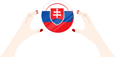 slovakia hand dragen flagga, slovakiska koruna hand dragen png