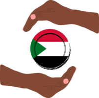 Sudan mano disegnato bandiera, sudanese libbra mano disegnato png