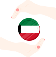 Kuwait-Flagge handgezeichnet, Kuwait-Dinar handgezeichnet png