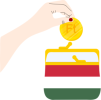 ungerska flagga hand ritad, ungersk forint hand dragen png