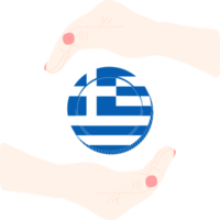 grécia bandeira desenhada à mão, eur mão desenhada png