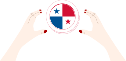 Panama bandiera mano disegnato, panamense balboa mano disegnato png