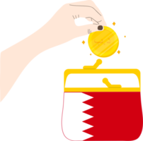 Bahrain-Flaggenhand gezeichnet, Bahrain-Dinar-Hand gezeichnet png